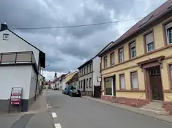 Kaiserstraße, former federal road B40, in the village center