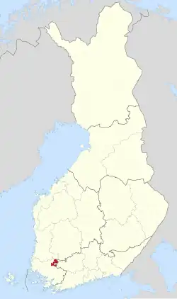 Location of Loimaan kunta in Finland