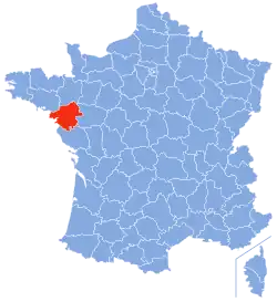 Location of Loire-Atlantique in France