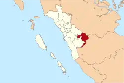 Location within West Sumatra