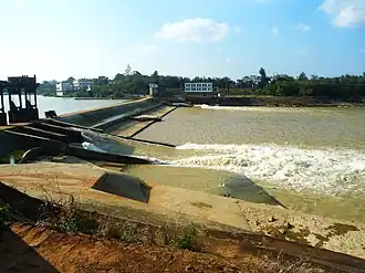 Nandu River Dam located by Longtang