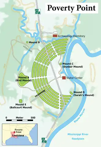 Map of site with 2008 structures
