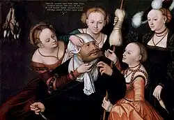 Hercules and Omphale, by Lucas Cranach the Elder, 1537