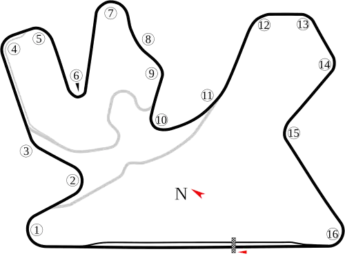 Layout of the Lusail International Circuit