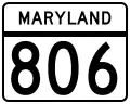 Maryland Route 806 marker