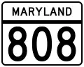 Maryland Route 808 marker