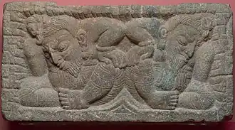 Yakshas relief, 8th–9th century, Metropolitan Museum of Art