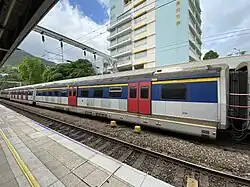 MLR First Class carriage 436 at Kowloon Tong station in June 2021