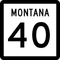 Montana Highway 40 marker