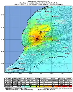 A strong ground motion map of the mainshock