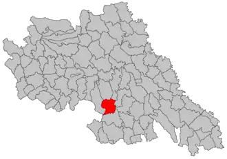 Location in Iași County