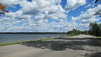 View of the lake along County Road 612