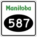Provincial Road 587 marker