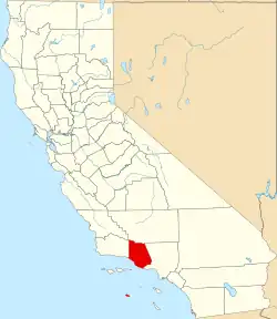 State map highlighting Ventura County