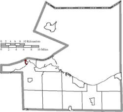Location of Bay View in Erie County