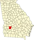 State map highlighting Lee County