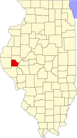 Brown County's location in Illinois
