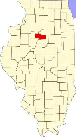 Marshall County's location in Illinois