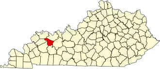 State map highlighting McLean County