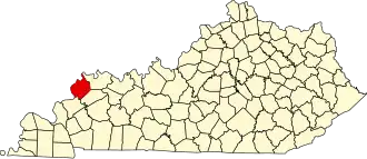 State map highlighting Union County