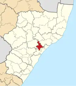 Location in KwaZulu-Natal