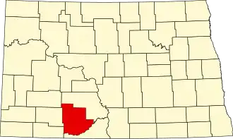 State map highlighting Grant County