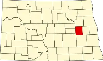 State map highlighting Griggs County