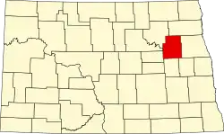 State map highlighting Nelson County