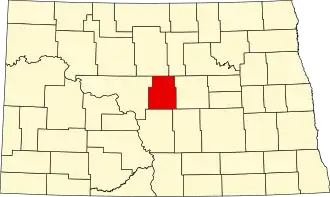 State map highlighting Sheridan County