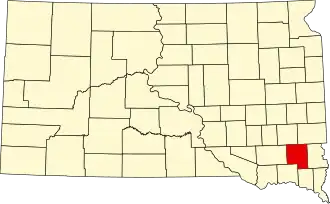 State map highlighting Turner County