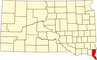 State map highlighting Union County