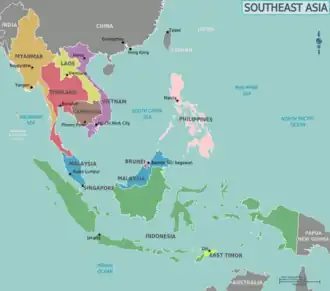 Map of Southeast Asia