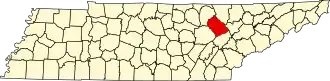 State map highlighting Morgan County