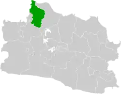 Location within West Java