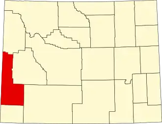 State map highlighting Lincoln County