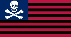 In 1901, Mark Twain wrote a satirical essay titled To the Person Sitting in Darkness, in which he expressed strong anti-imperialist views against certain ongoing conflicts such as the Philippine-American War. At one point, Twain sarcastically described what the flag of an American-controlled Philippines should look like; "And as for a flag for the Philippine Province, it is easily managed. We can have a special one—our States do it: we can have just our usual flag, with the white stripes painted black and the stars replaced by the skull and cross-bones."[12]