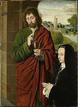 Anne of France, Duchesse de Bourbon, Presented by St John the Evangelist