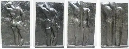 The Back Series, bronze, left to right: The Back I, 1908–09, The Back II, 1913, The Back III 1916, The Back IV, c. 1931, all Museum of Modern Art, New York City