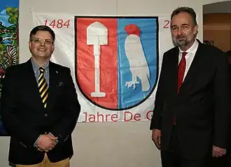 HIH Archduke Karl of Austria (Karl von Habsburg), head of the House Habsburg-Lorraine, the former imperial and royal house of the Holy Roman Empire and Austria (right) and Matthias Laurenz Gräff (left)