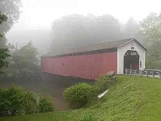 McGees Mills Covered Bridge, the only covered bridge that crosses the West Branch Susquehanna River