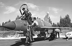 A Mirage IIICJ Shahak of 101 Squa­dron "First Fighter" is prepared for a mission in June 1967 at Hatzor