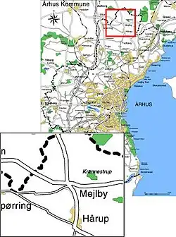 Location of Mejlby in Aarhus Municipality