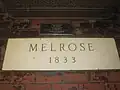 Melrose Plantation cornerstone date 1833