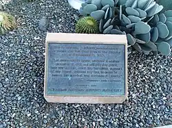 Marker of the historic flagpole