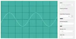 Oscillogram of middle C (261.62 Hz) (scale: 1 square is equal to 1 millisecond)