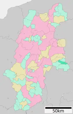 Location of Minamiaiki in Nagano Prefecture