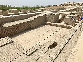 The Great Bath, in the raised citadel area of the city, Mohenjo Daro, Sindh Province, Pakistan, unknown architect, c.2600-1900 BC[43]