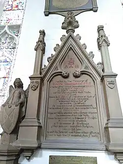 Ralph Thoresby monument, Leeds Minster, 1841