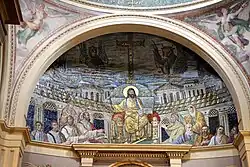 Christ Pantocrator in the church of Santa Pudenziana in Rome, Roman mosaic, c. 410 AD