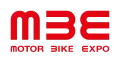 MBE&nbsp;[it] (Motor Bike Expo) spinonym logo. The same glyph is repeated in three different orientations.